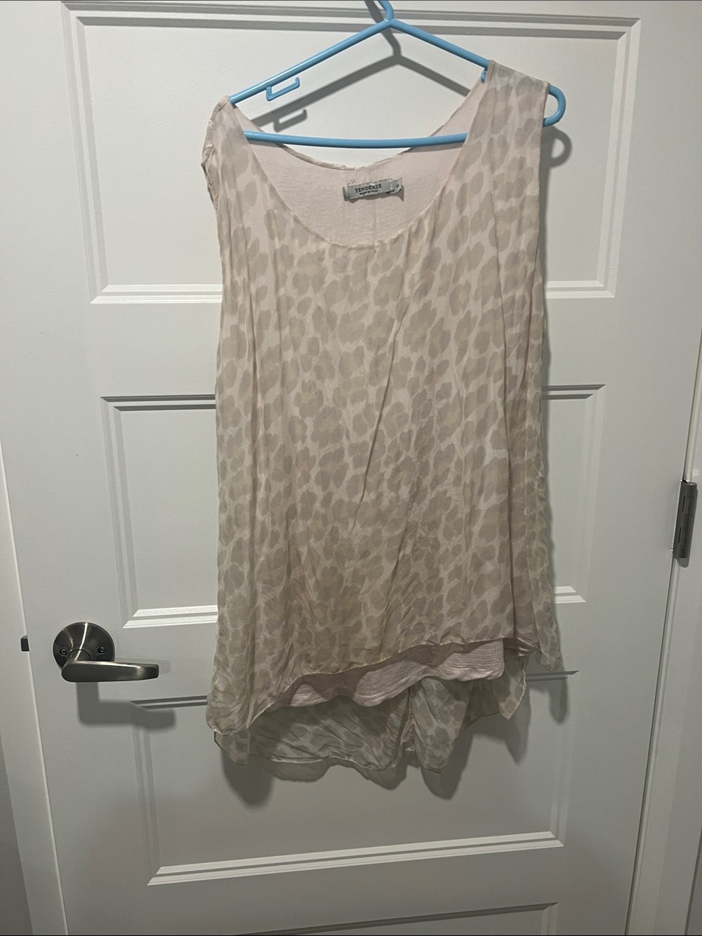 Blush Sheer Animal-Print Layered Camisole